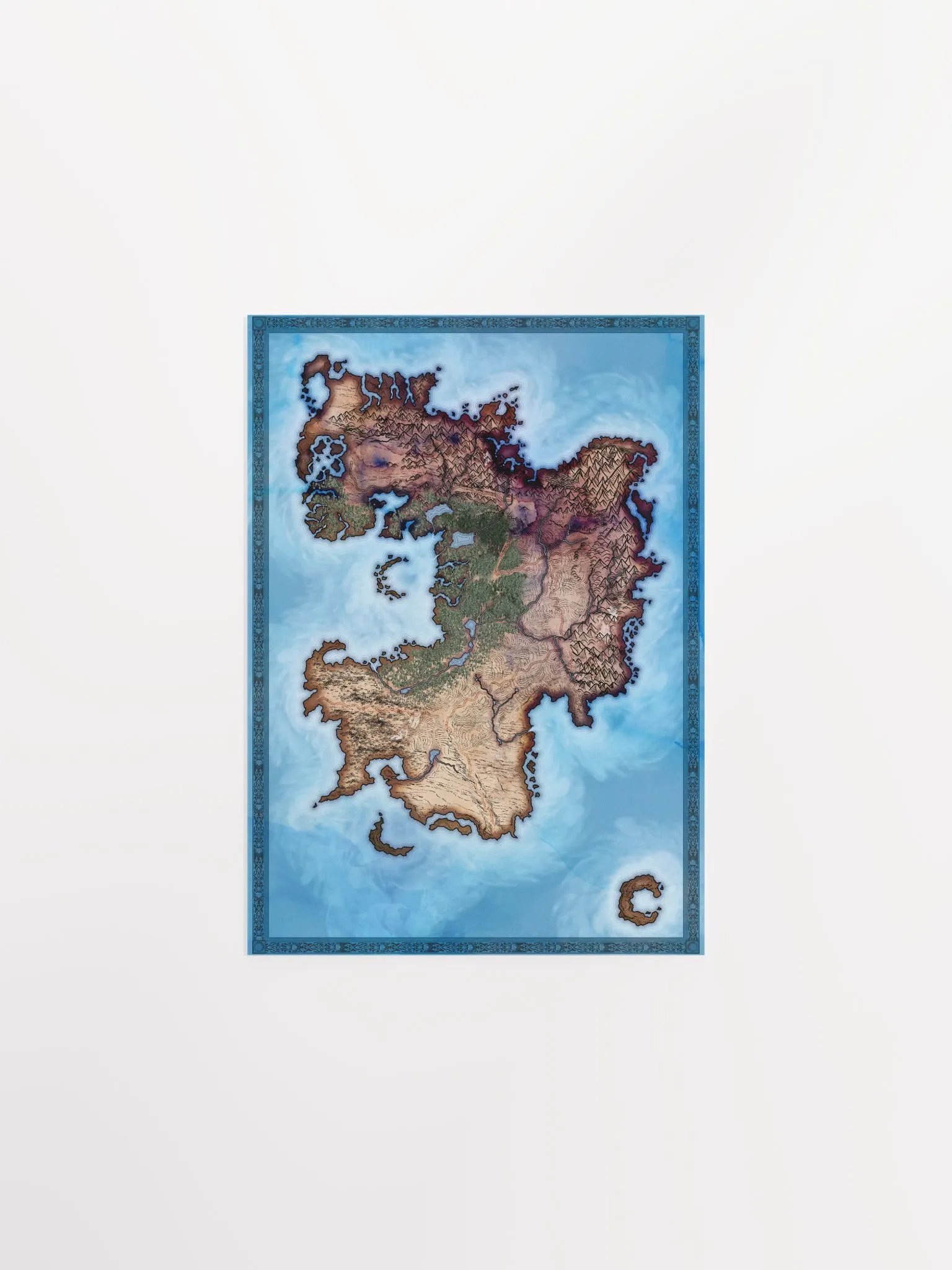 Blank Map Poster Print product image (1)