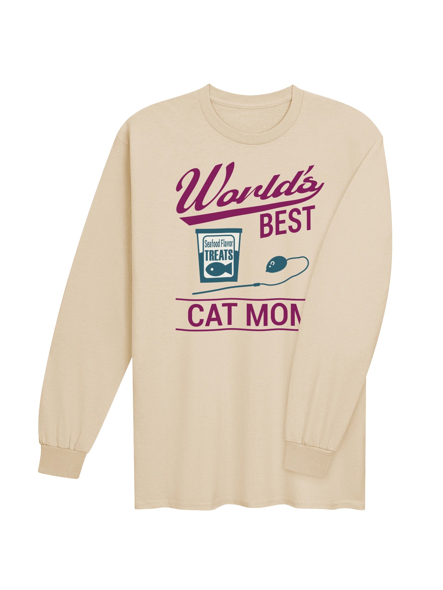 World's Best Cat Mom - Unisex Adult Long Sleeve T-shirt product image (3)