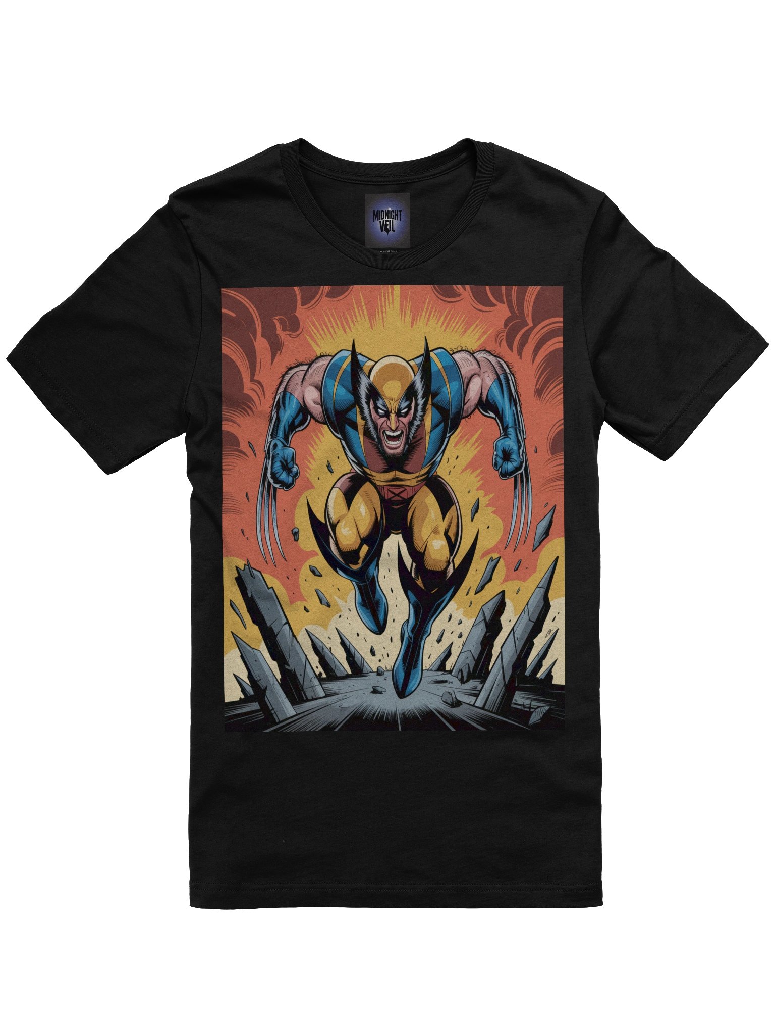 Berserker Inferno: Wolverine Veiled Fury T-Shirt product image (3)