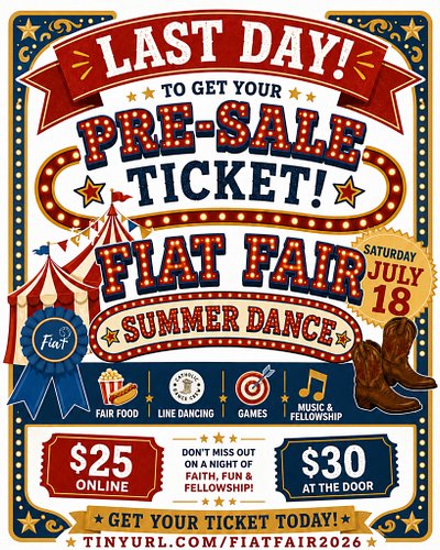 🎡 Last day to purchase your pre-sale ticket! 🤠

🎟️ $25 online today only • $30 at the door

Planning to pay at the door? We’d...