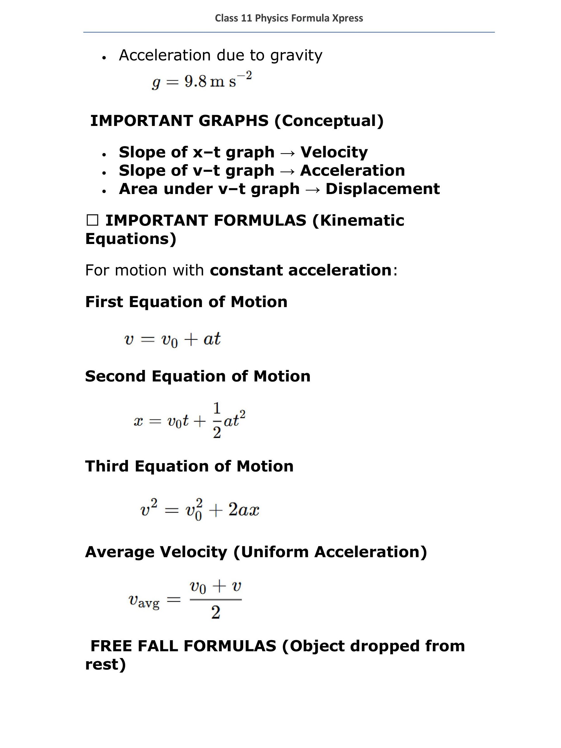 Class 11 Physics Formula Xpress product image (4)