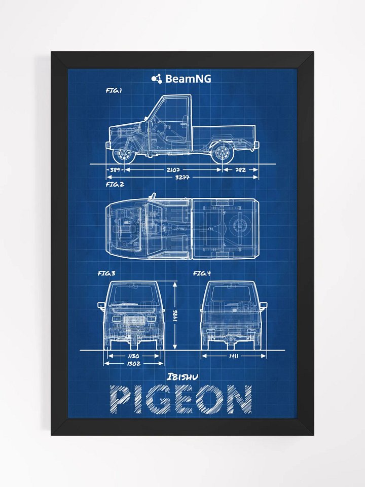 Framed Poster: Ibishu Pigeon Blueprint product image (1)