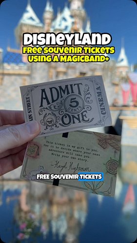 Disneyland free souvenir tickets if you have a MagicBand+

The locations to get these in Disneyland are on Main Street in the...