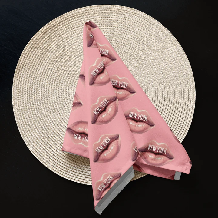 NEW YORK LIPS CLOTH NAPKIN SET OF 4 product image (1)