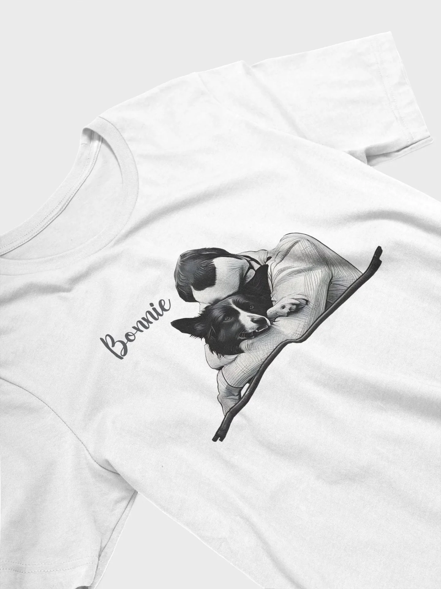 Custom Pencil Sketch Pet Portrait T-Shirt product image (2)