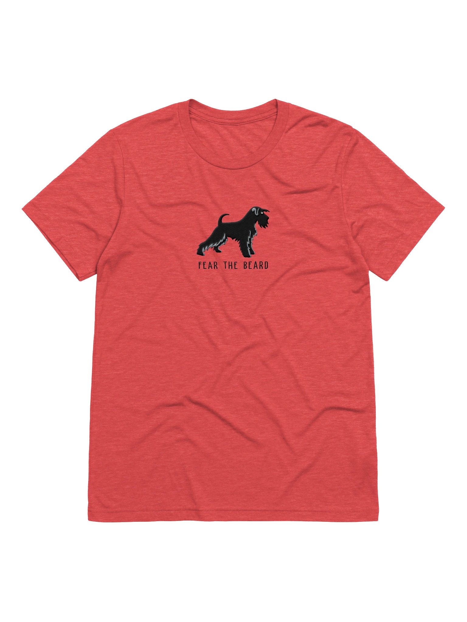 Fear the Beard T-Shirt(Embroidered) of a Miniature Schnauzer(Black) product image (6)