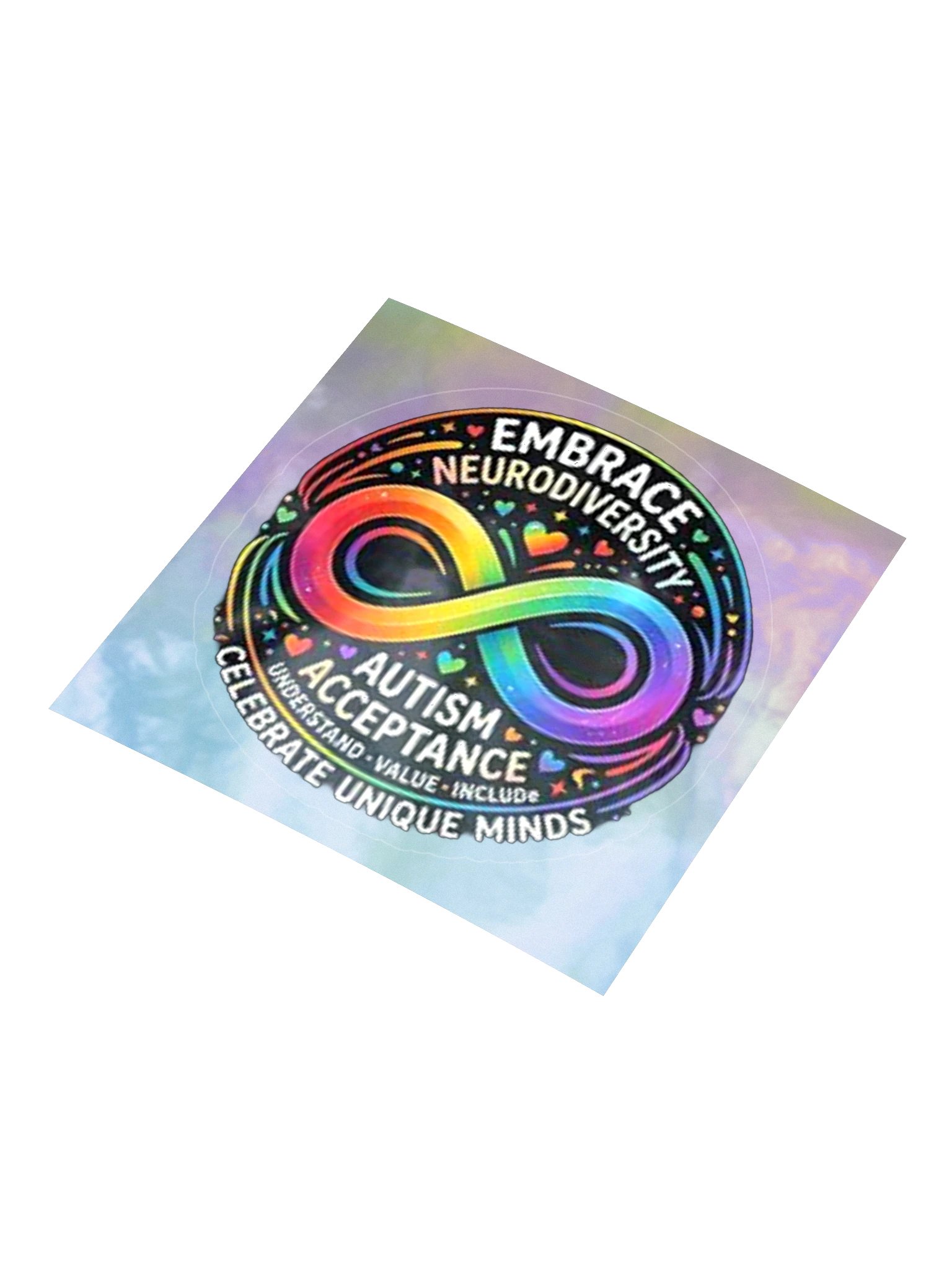 Autism Embrace Holographic Sticker product image (3)