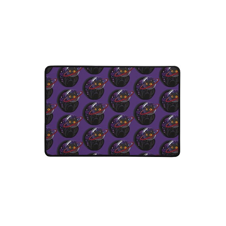 Sails Among the Stars – Straw Cat Cosmic Drift Deskmat product image (1)
