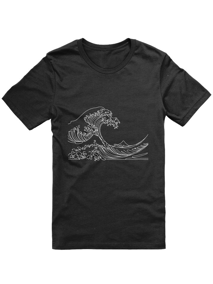Kanagawa Waves Line Art Design T-Shirt product image (10)