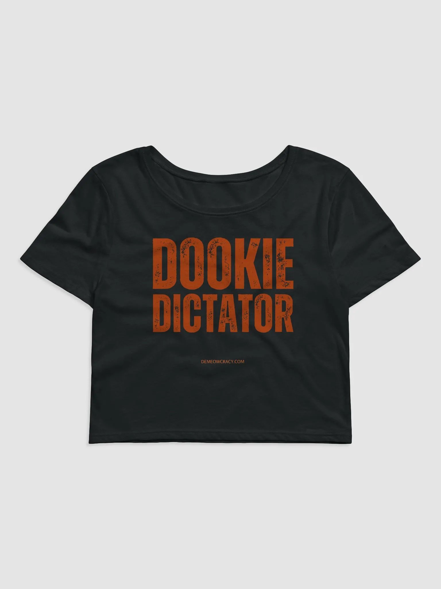 DOOKIE DICTATOR Text Graphic Women's Crop Tee product image (2)