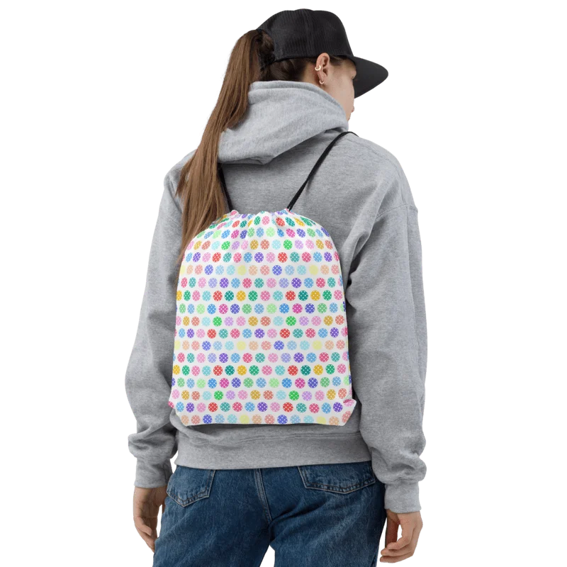 Pastel Pickleball Drawstring Backpack product image (1)