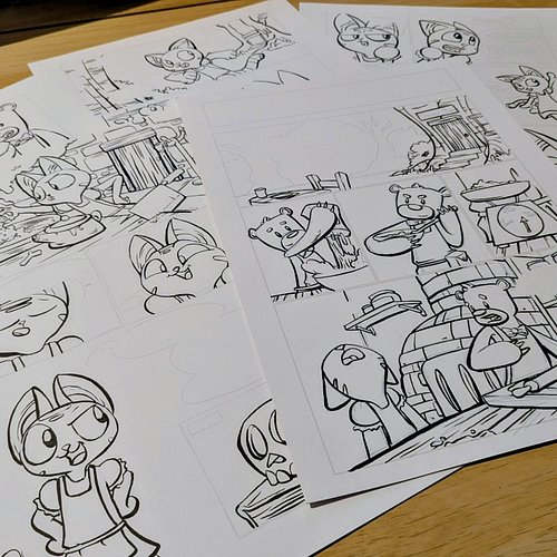 So much ink is going into this comic! I will never get tired of inking by hand. Remember the prelaunch page is active over on...