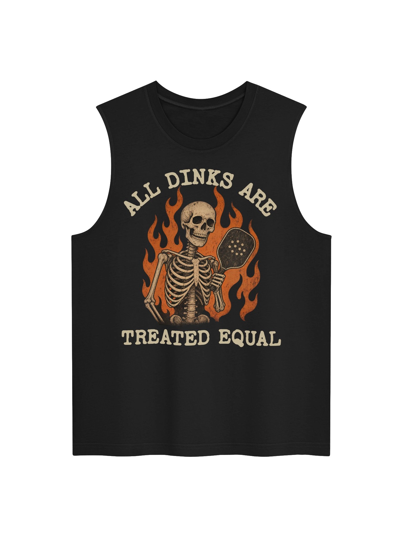 All Dinks Are Treated Equal Halloween Pickleball Tank Top Funny Gift product image (3)