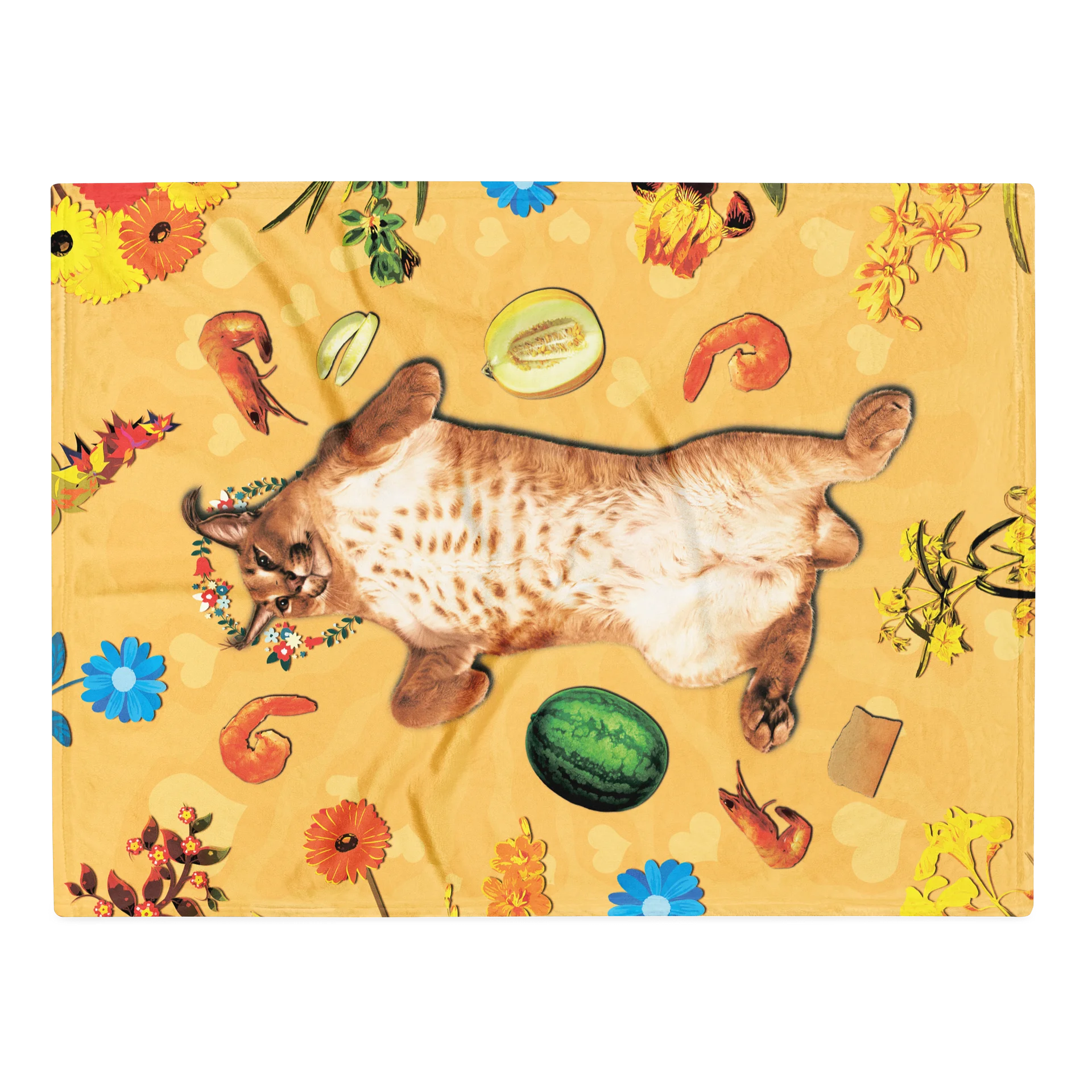 Big Floppa "Floral Harvest" Caracal Blankie product image (4)