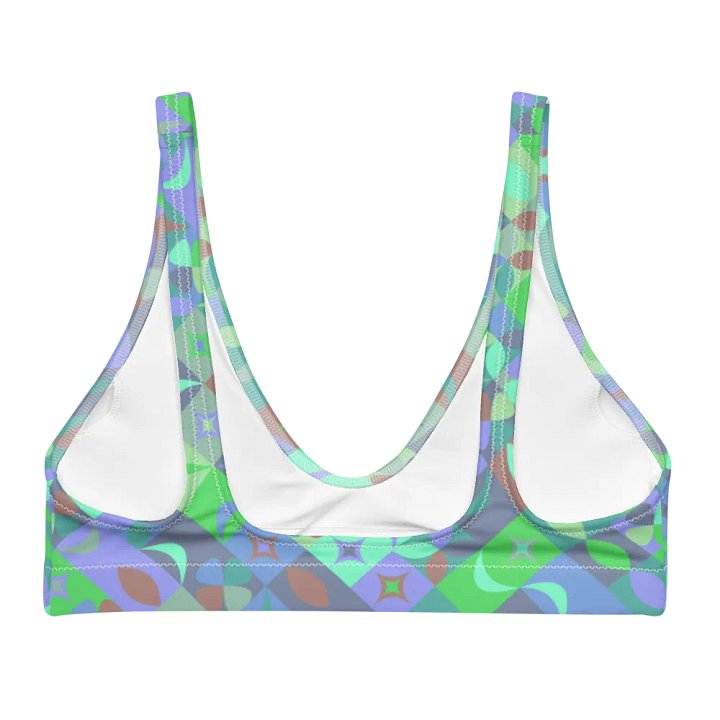Colorful Vector Patterns Design Padded Bikini Top - v9 product image (1)