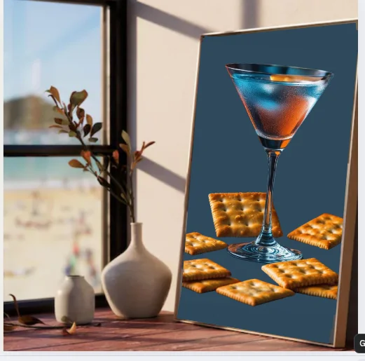 Martini and Cheese Crackers Print product image (2)