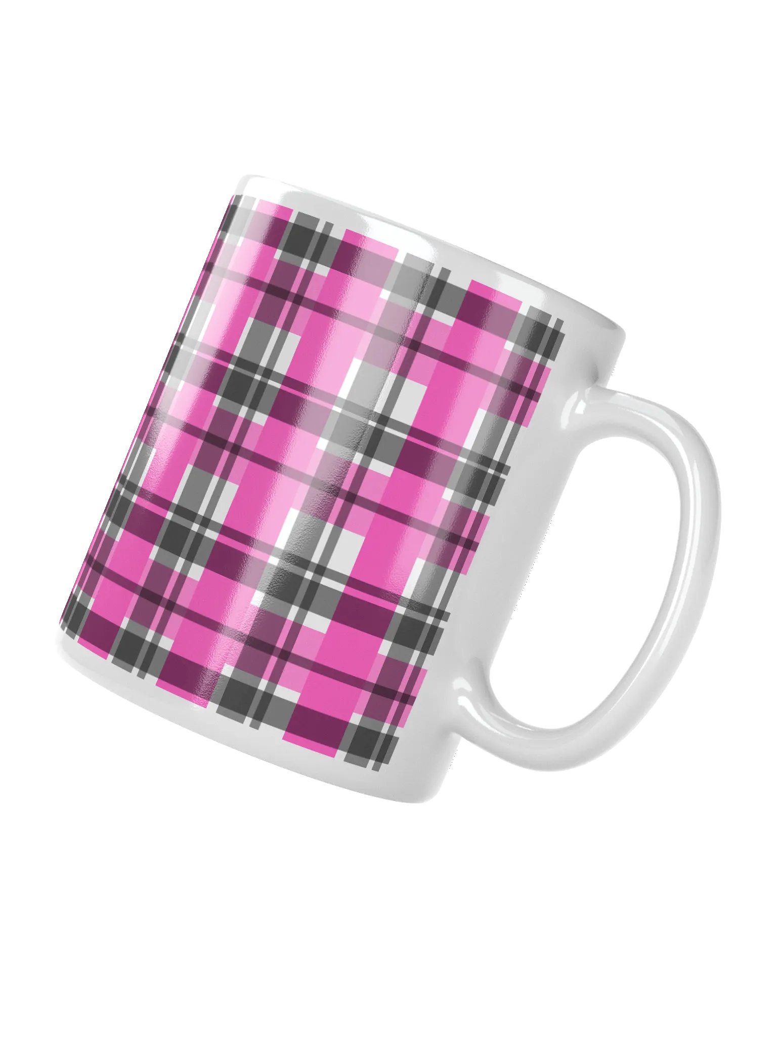 8T Sips Founders Plaid White Glossy Mug product image (2)