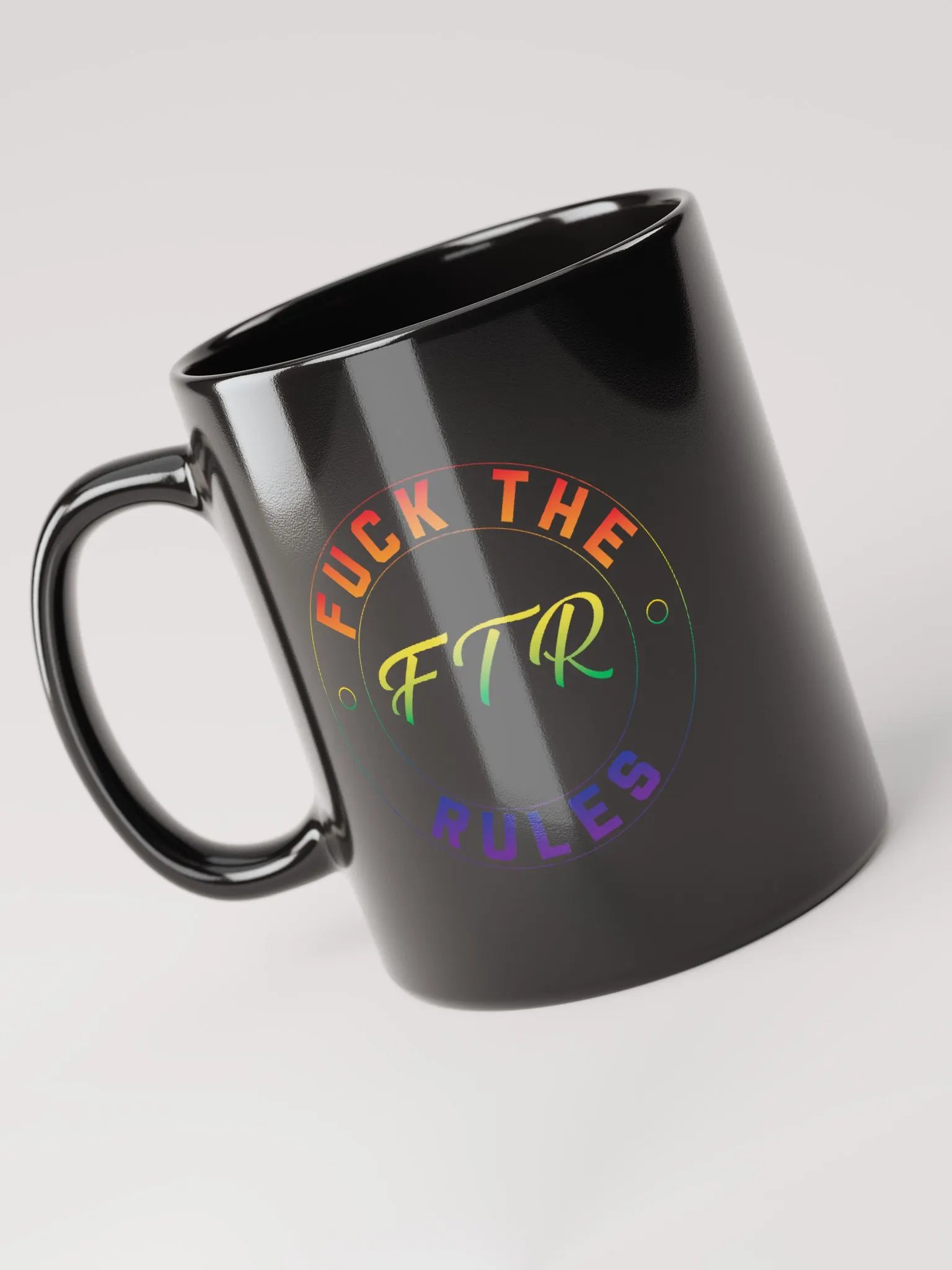 FTR Black Mug Rainbow Light product image (1)