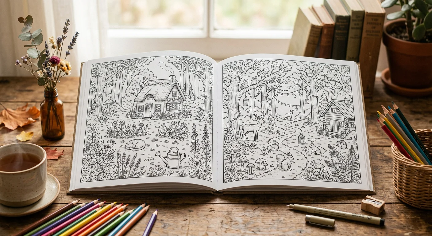 Cozy Coloring Book Fall Coloring Book Printable A Cozy Spooky Autumn Coloring Book product image (5)