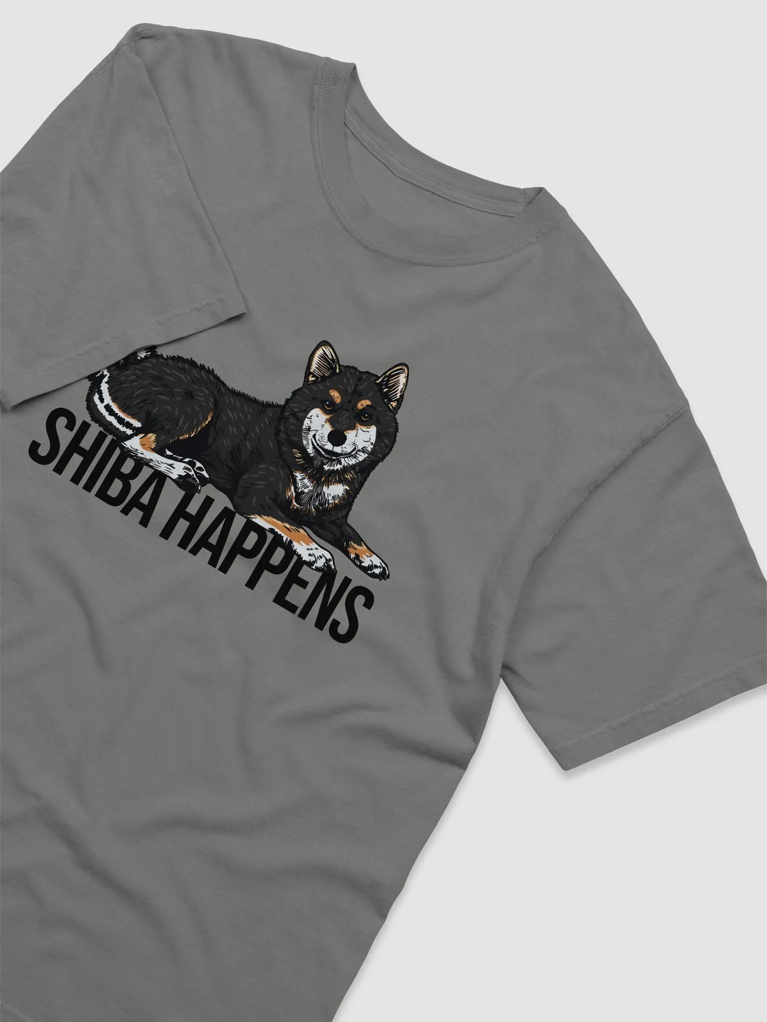 Shiba Happens T-Shirt of a Shiba Inu (Tricolor) | Funny T-Shirt for Shiba Inu Paw-rents product image (6)