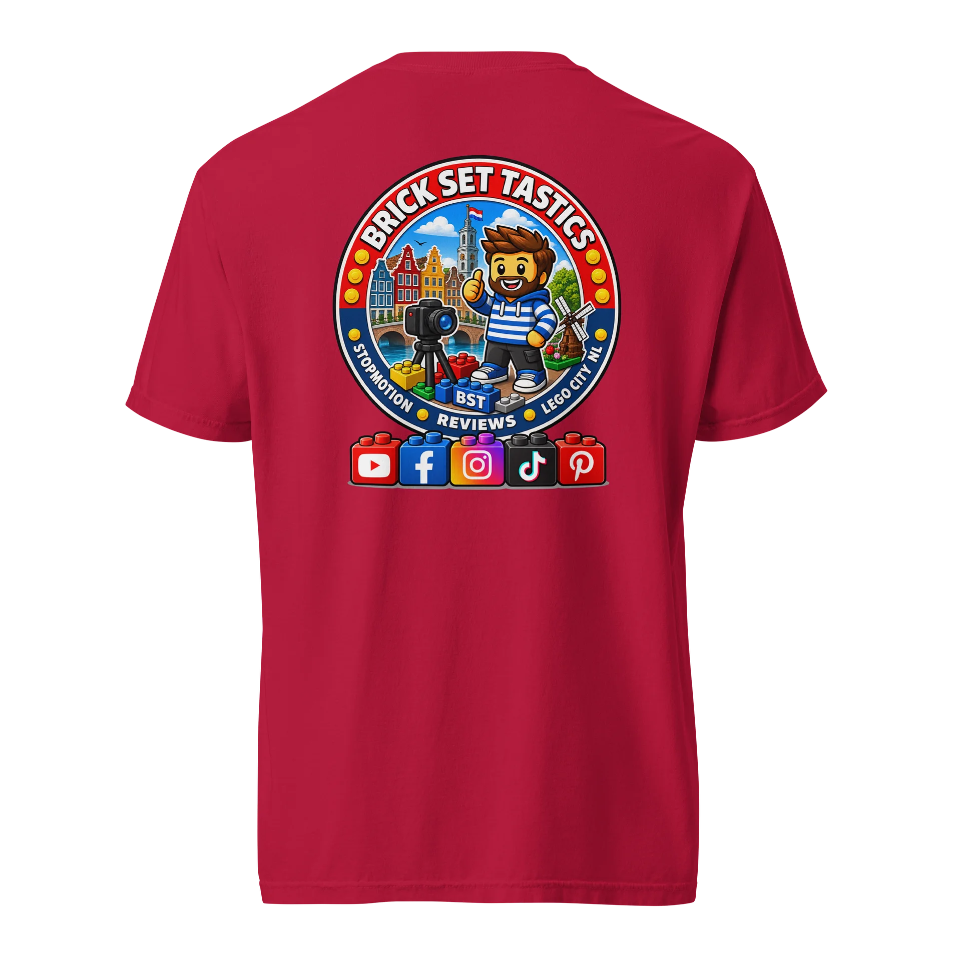 Social tshirt rood product image (4)