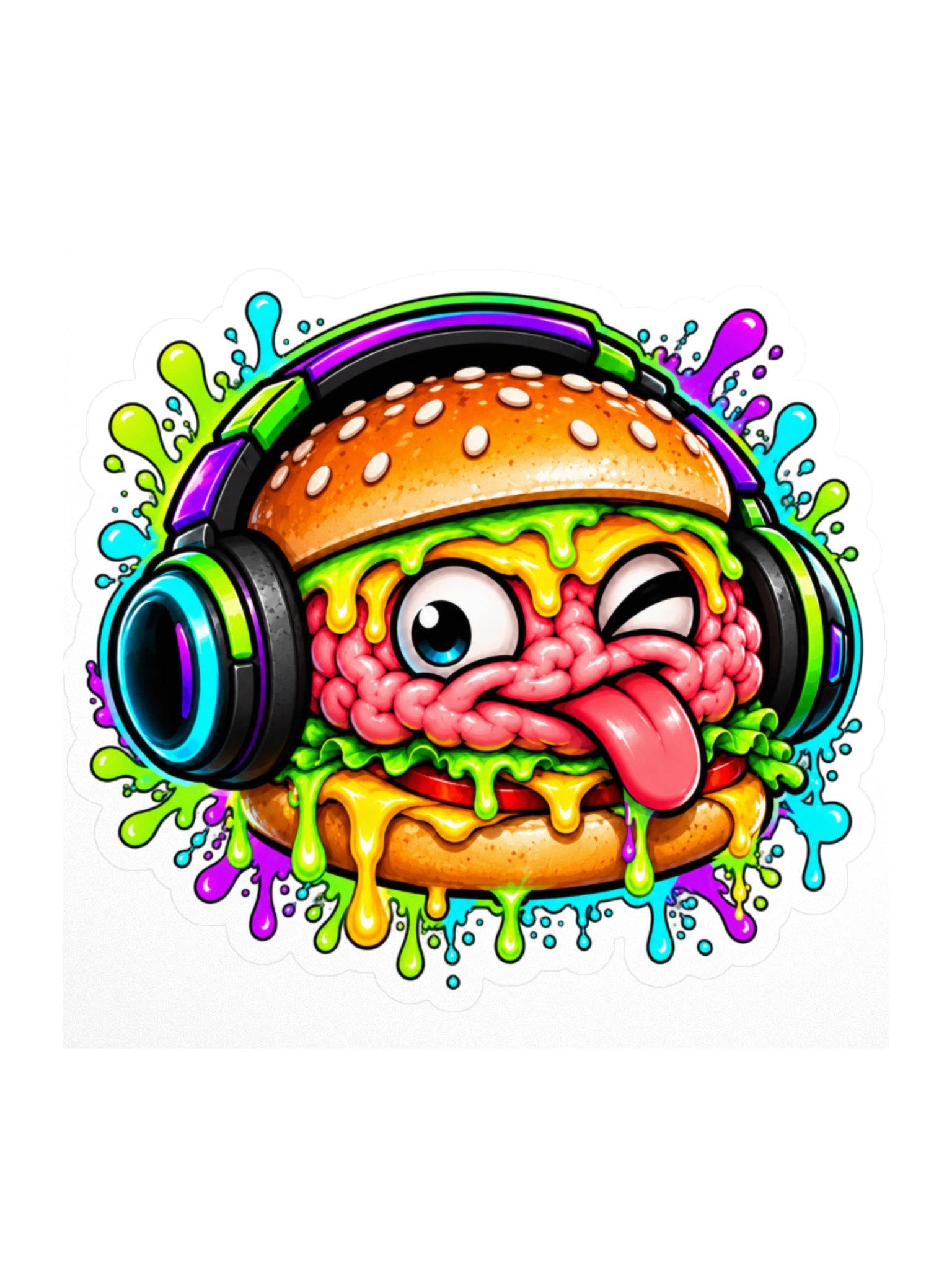 Neon Burger For BrainZ Sticker product image (2)