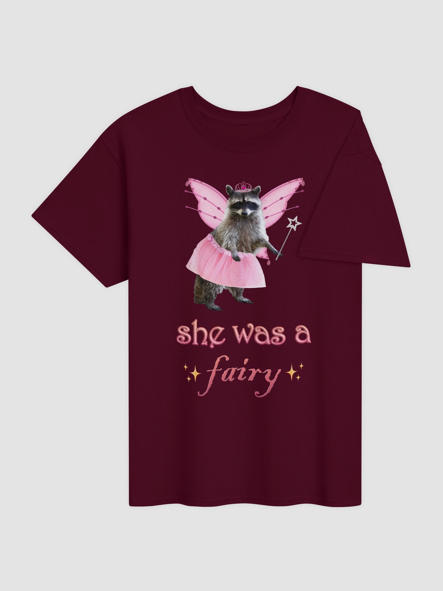 She was a fairy - raccoon T-shirt product image (4)