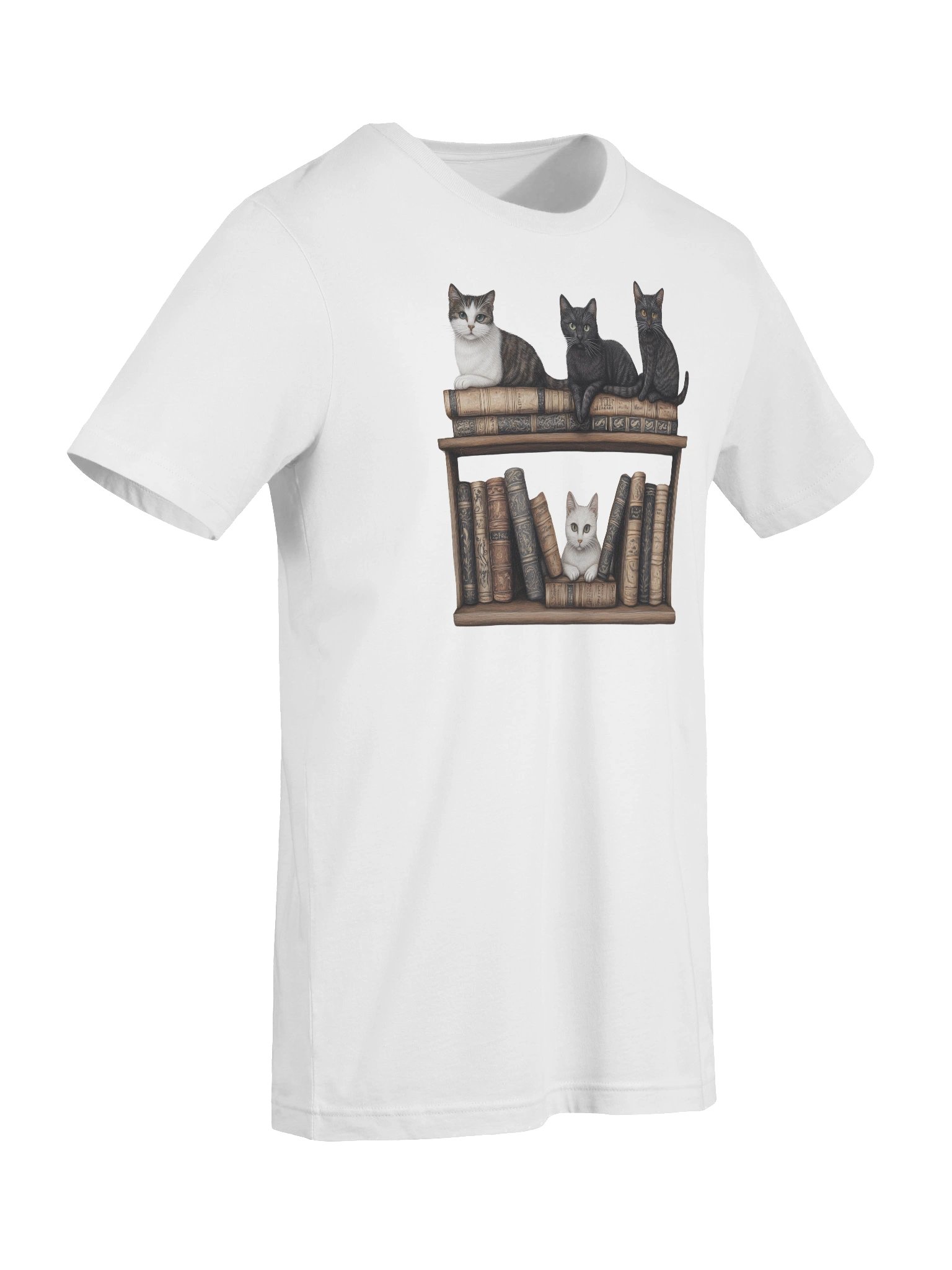Bookcase Cats T-Shirt product image (74)