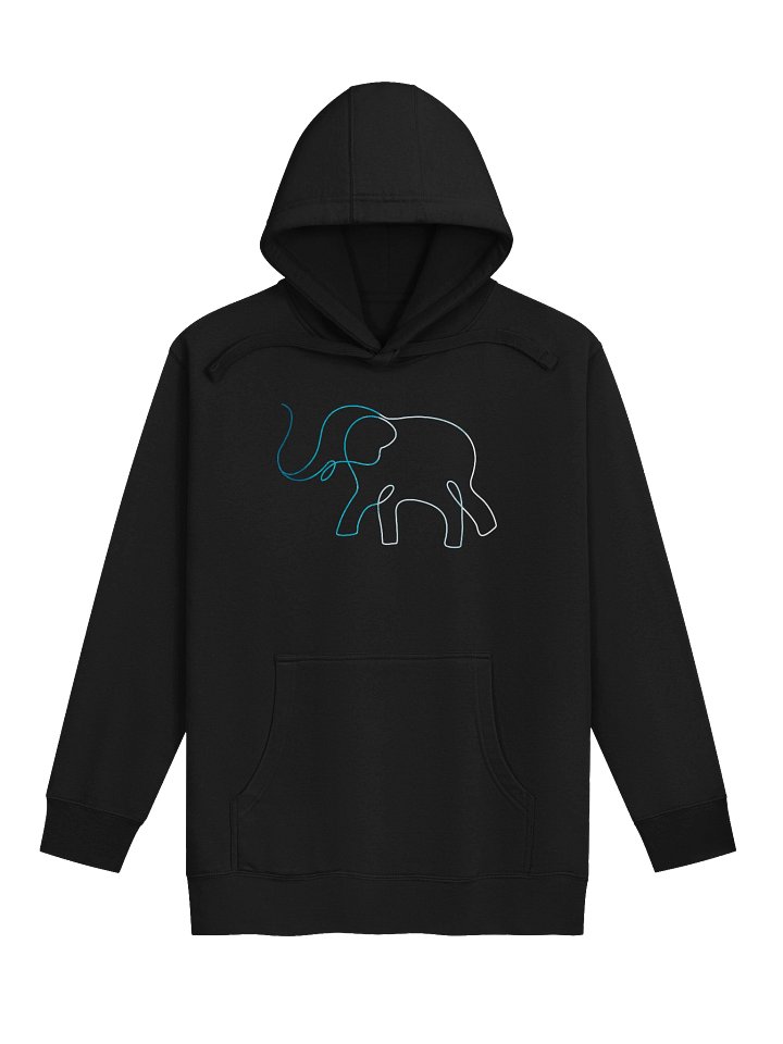 Minimalist Blue Line Elephant Hoodie product image (1)