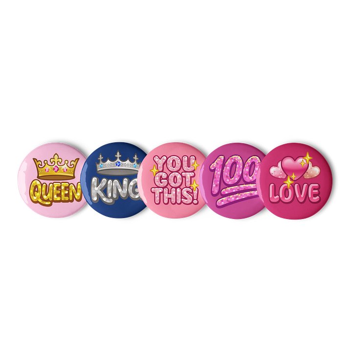 The Queendom Badge Pins (x5) product image (1)