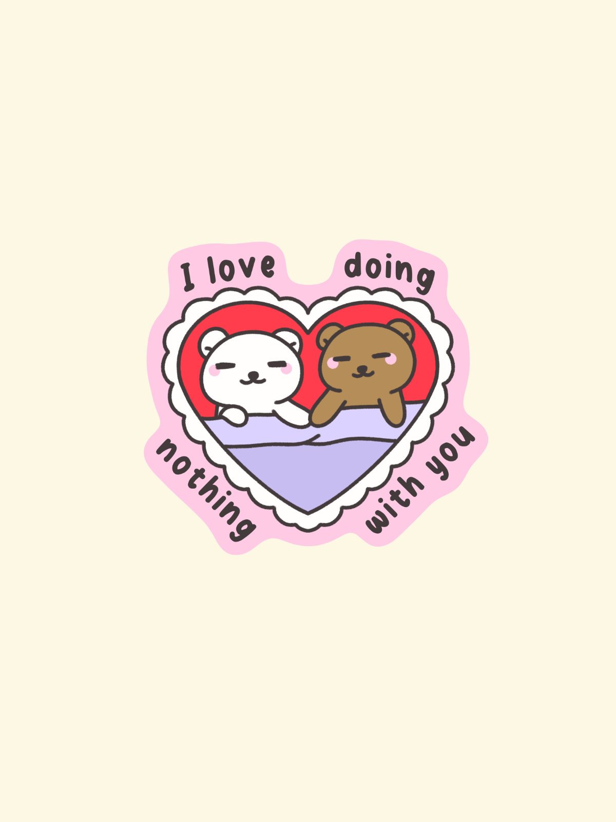 doing nothing together sticker product image (1)