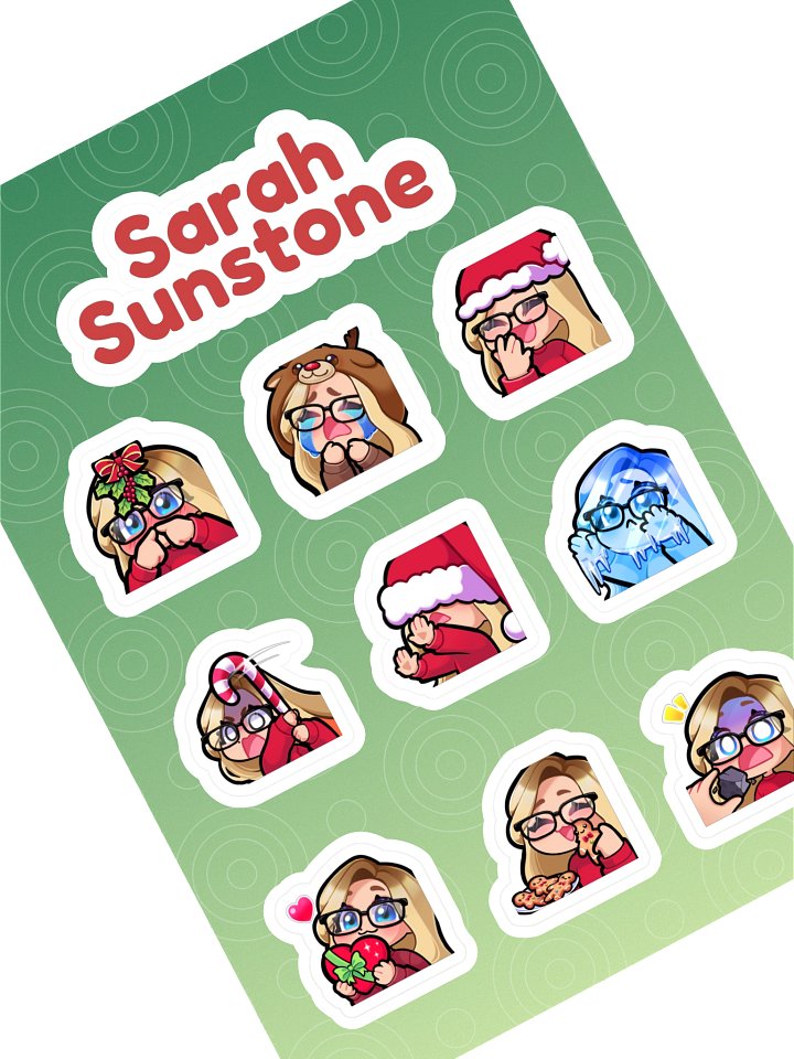 Festive Emote Sticker Sheet (B) product image (1)