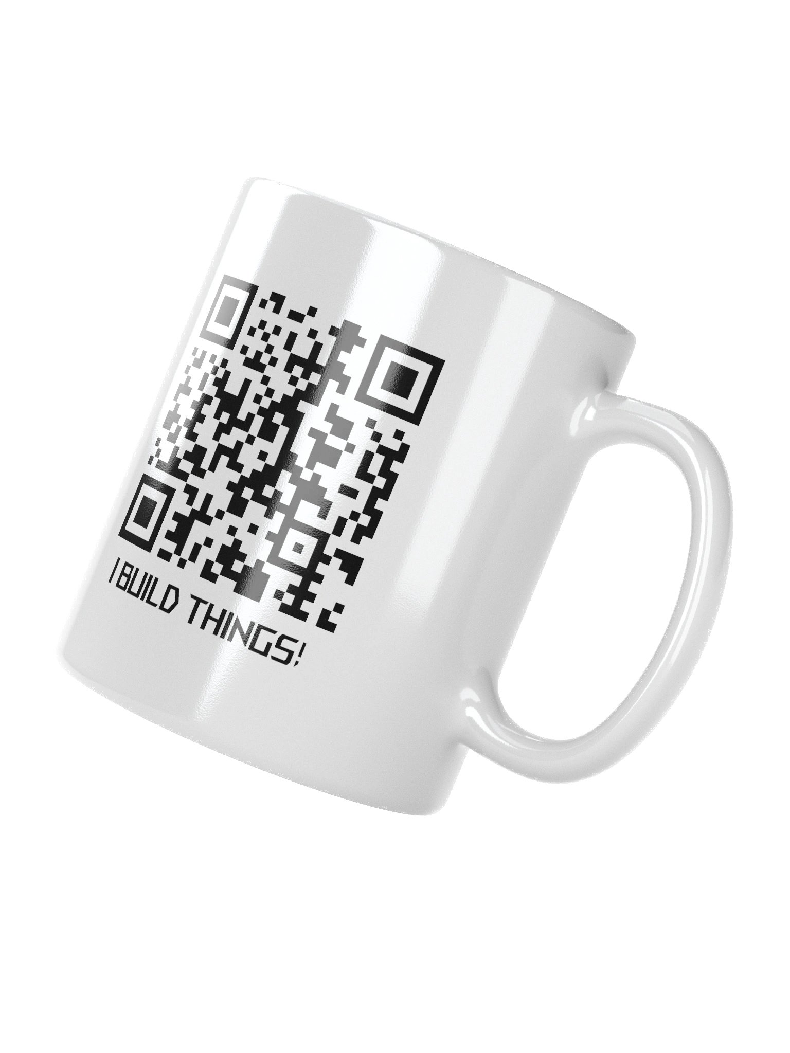 White Glossy Mug - I BUILD THINGS! product image (3)