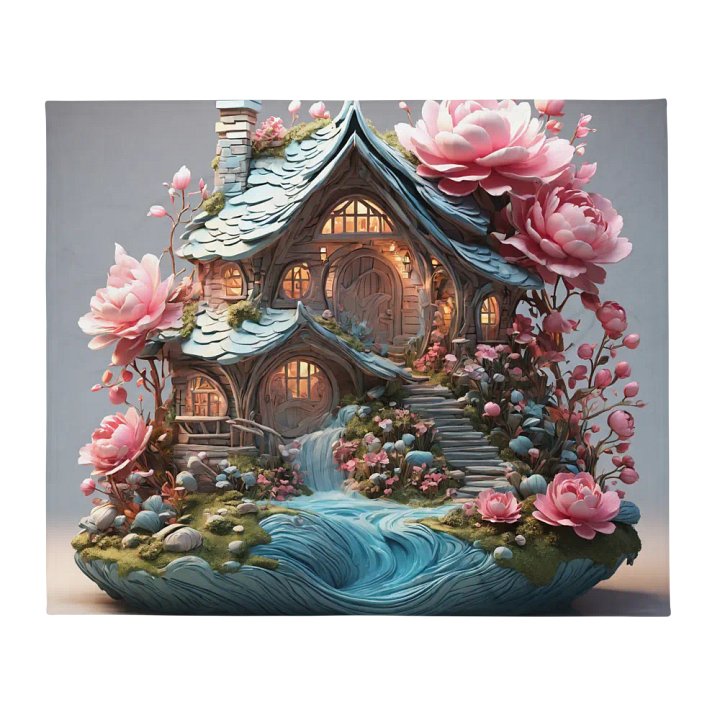 The floral hut design throw blanket product image (13)
