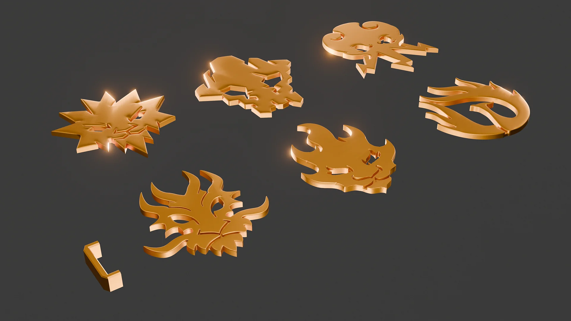 Ninjago - Ninja Emblems model files product image (4)