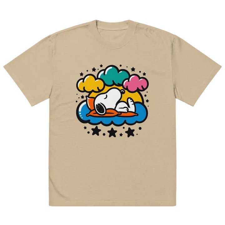 Dreamy Dog Clouds Oversized T-Shirt product image (2)