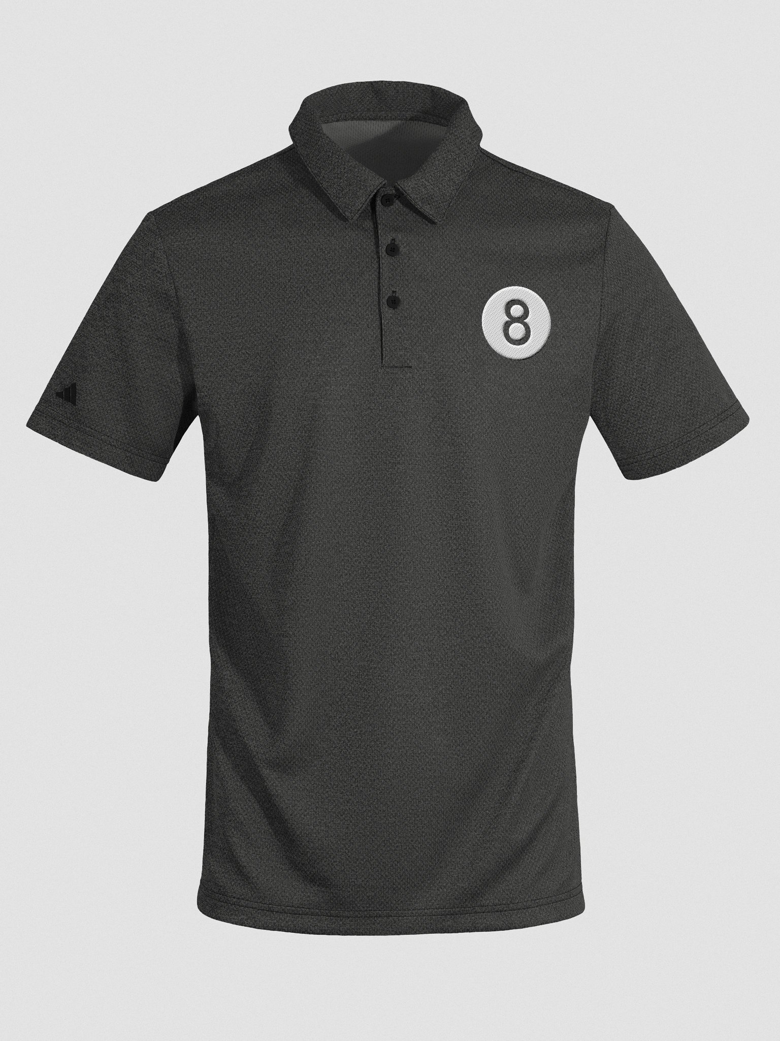 billiard pool embroidred 8 ball Adidas Space Dyed Polo Shirt by Adidas product image (14)