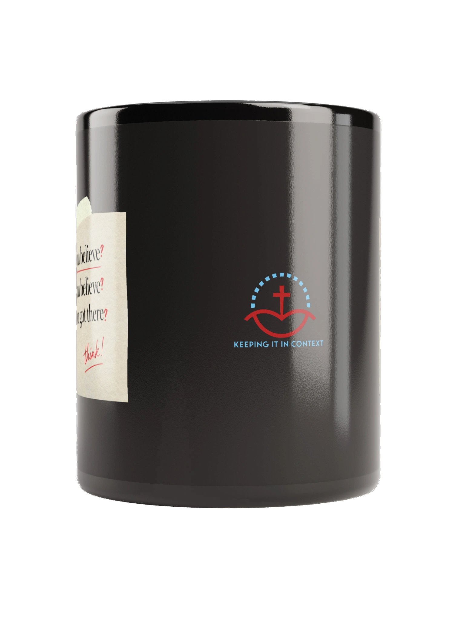 What Why How Black Glossy Mug product image (2)