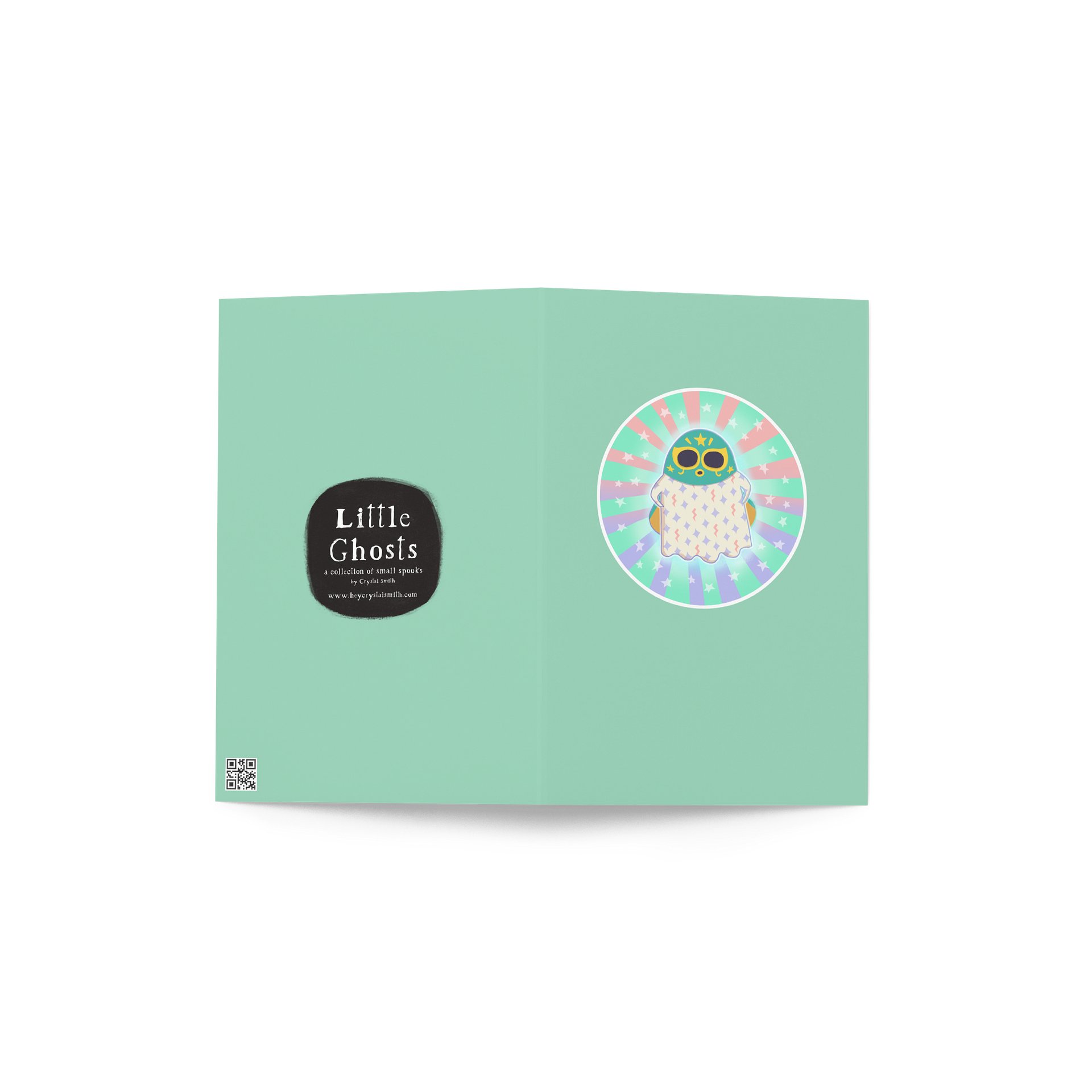 Little Ghost Luchador #2 - Greeting Card product image (4)