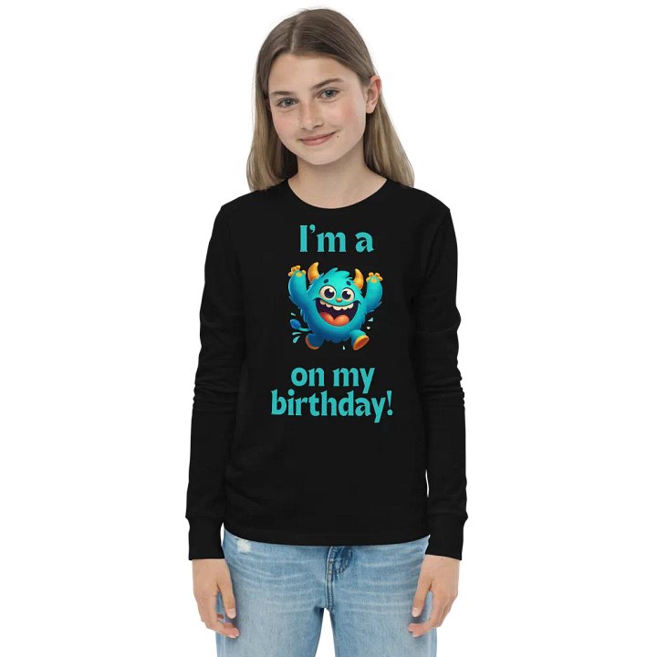 Cheerful Birthday Monster Youth Long Sleeve T-Shirt product image (1)