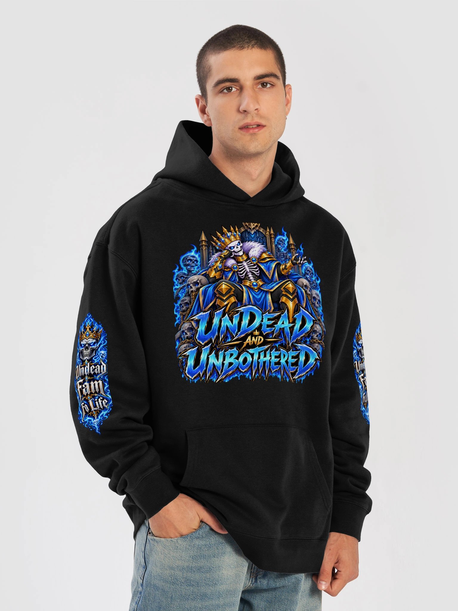 Undead and Unbothered Hoodie (Blue) product image (7)