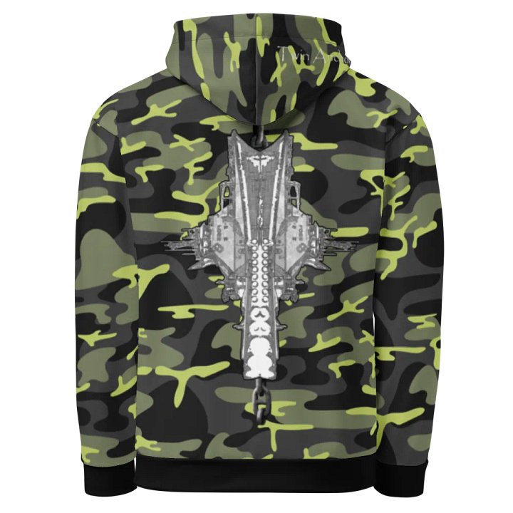 Mirrored Foss Tug & Barge Bridal Chain (Green Camouflage) – Performance Marine Wear | Twin Anchor Apparel North Current Line product image (1)