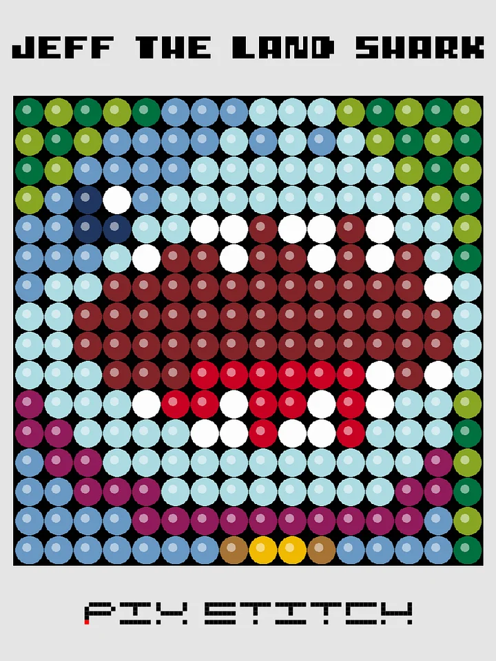 Jeff the Land Shark Pixel Art product image (1)