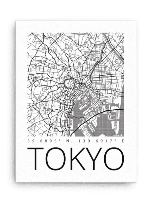 Tokyo Map — Original Canvas Print | Created By Architects product image (5)