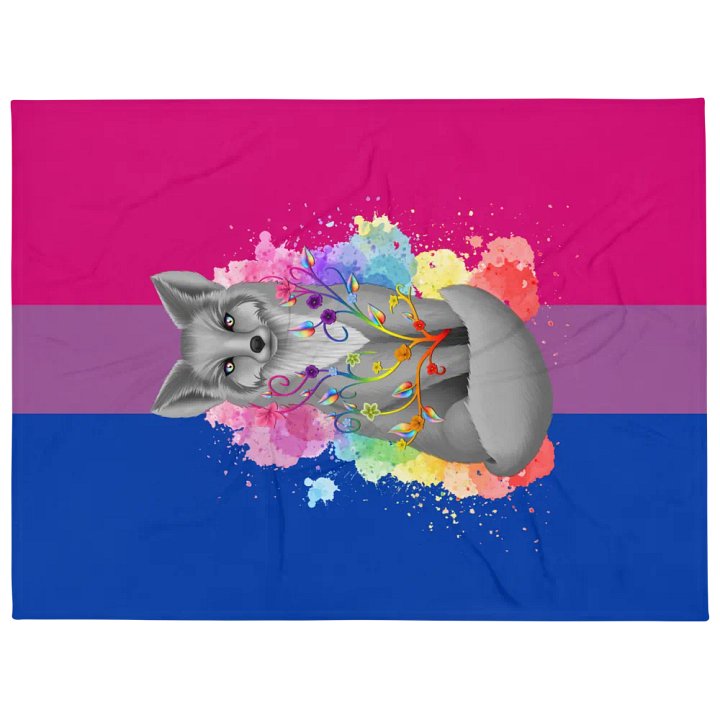 Bisexual Pride Fox Blanket (2023) product image (1)