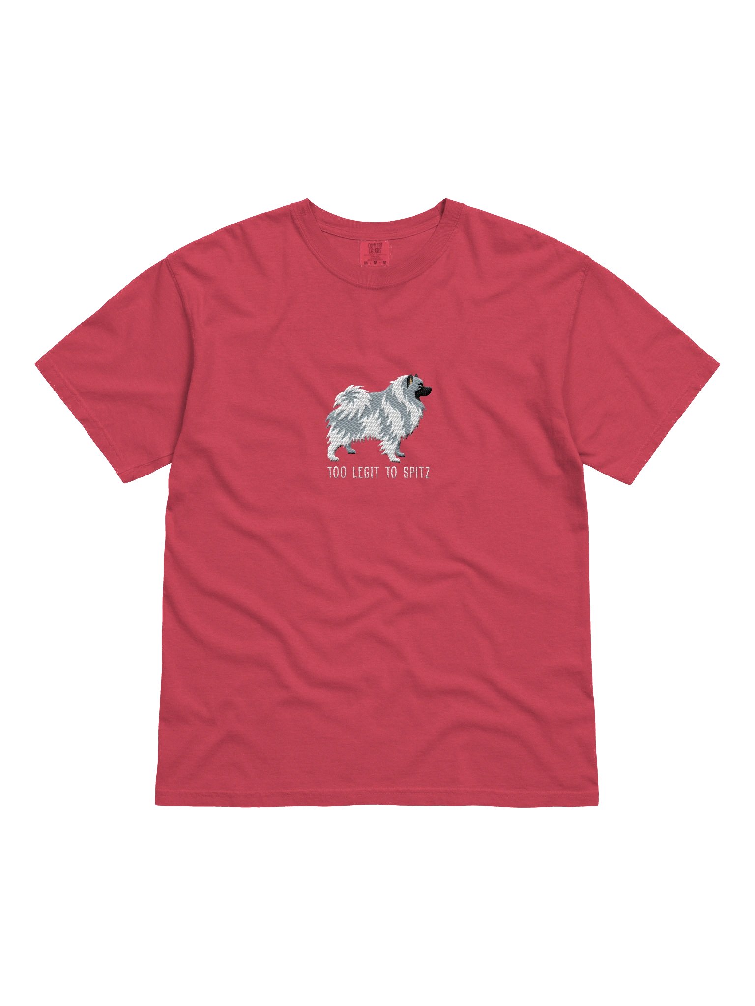 Too Legit to Spitz T-Shirt(Embroidered) of a Keeshond(Blue) product image (4)