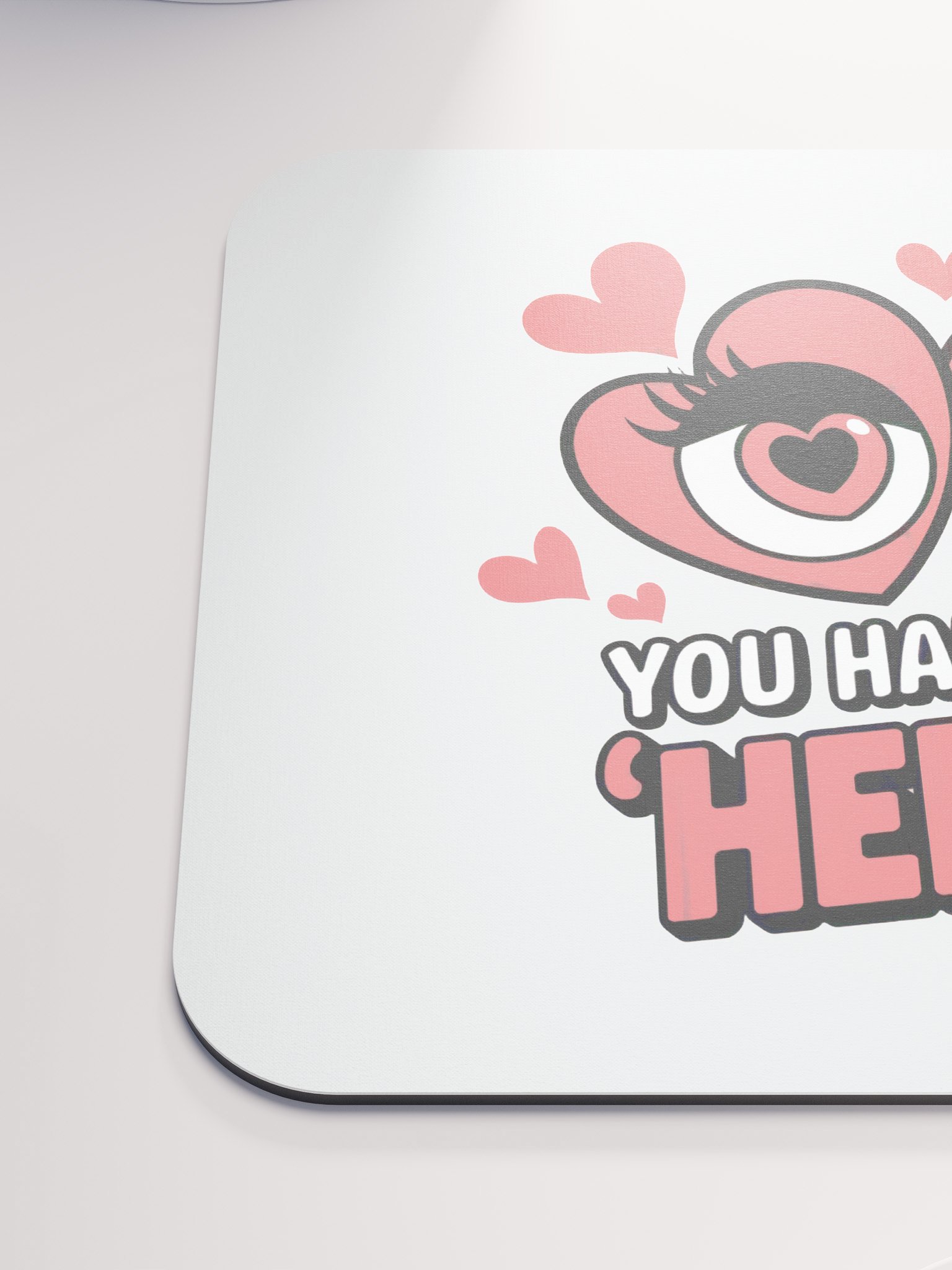 You Had Me At Hello Mouse Pad | Romantic Love Quote Gift | Heart Eyes Desk Accessory product image (6)