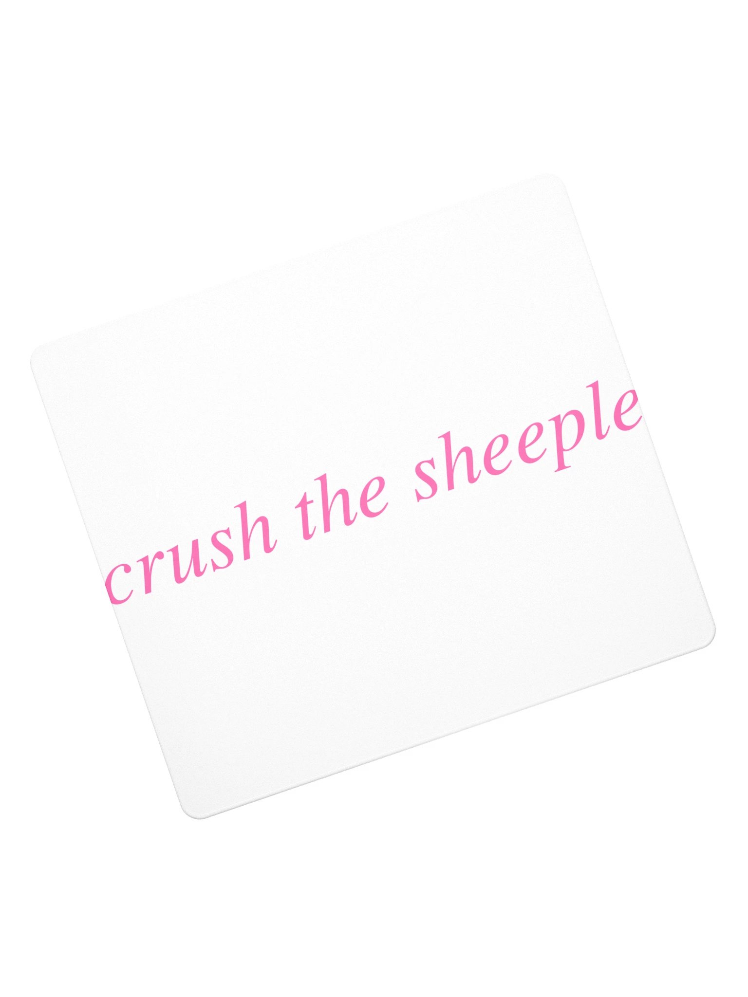 No ShopCo | Crush the Sheeple Gaming Mouse Pad - Pink on White product image (7)