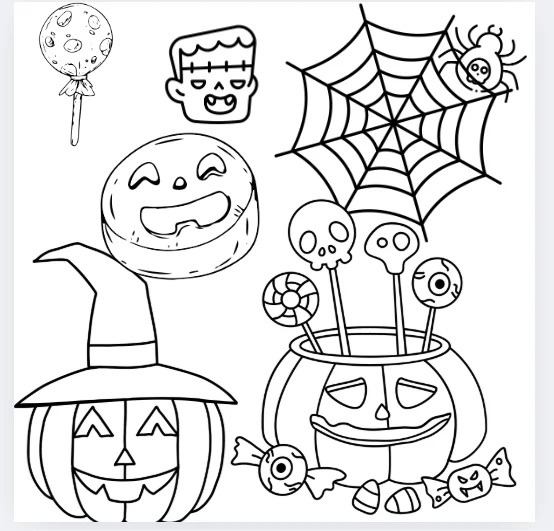 50 Halloween Coloring Book product image (3)