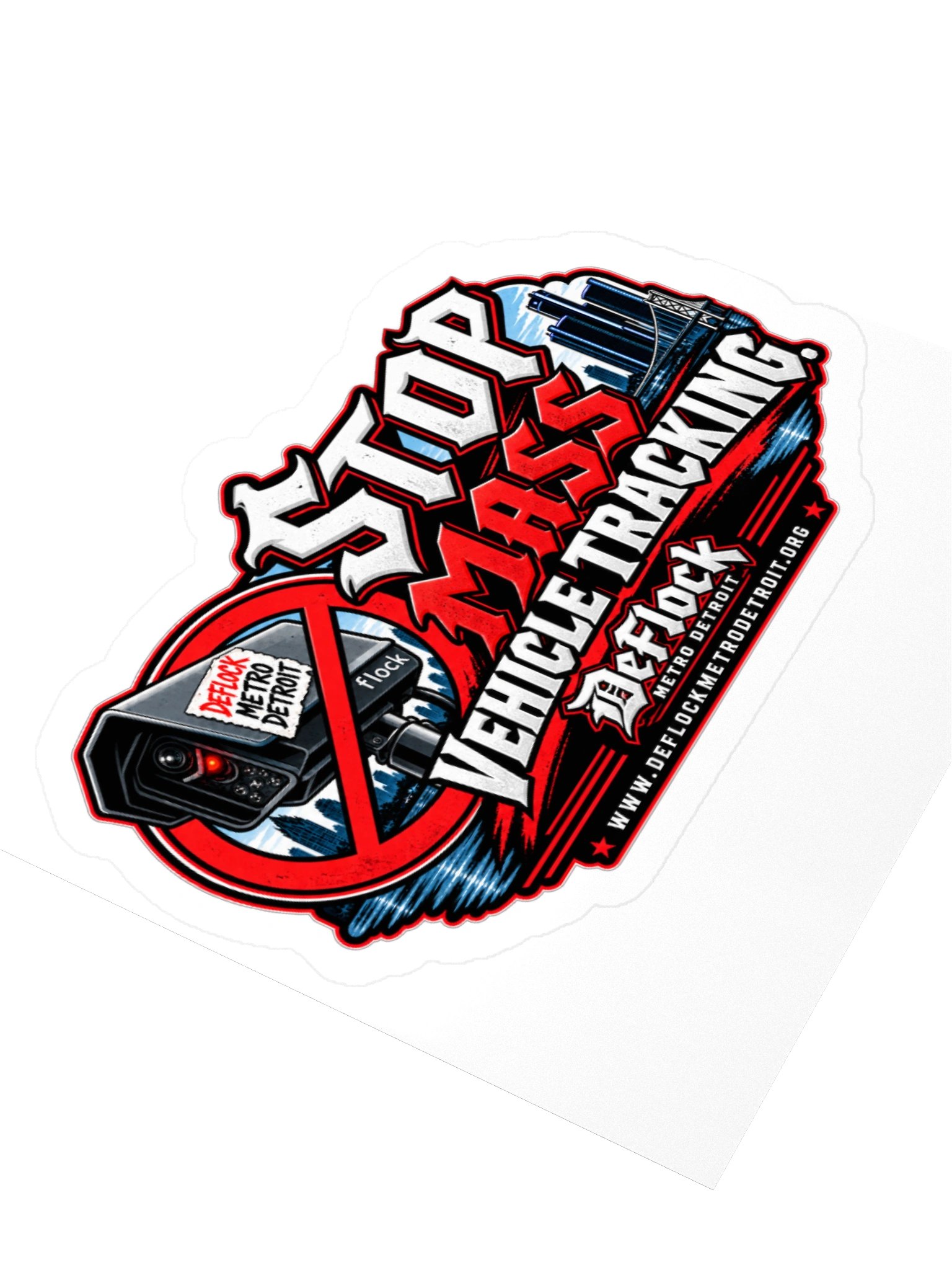 Stop Mass Vehicle Tracking Sticker product image (9)